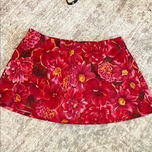 Shape Fx PINK FLORAL SKIRTED Swim Skirt Swimsuit Bottoms size 10